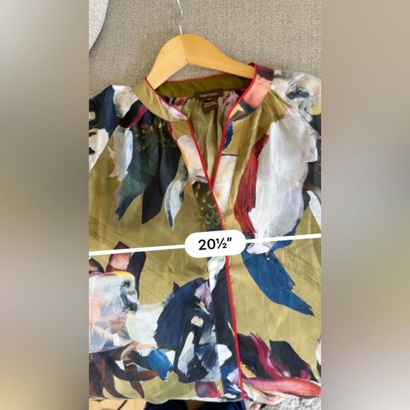 Anthropologie Vineet Bahl Sunbound Silk Blouse S NWOT - Picture 10 of 14